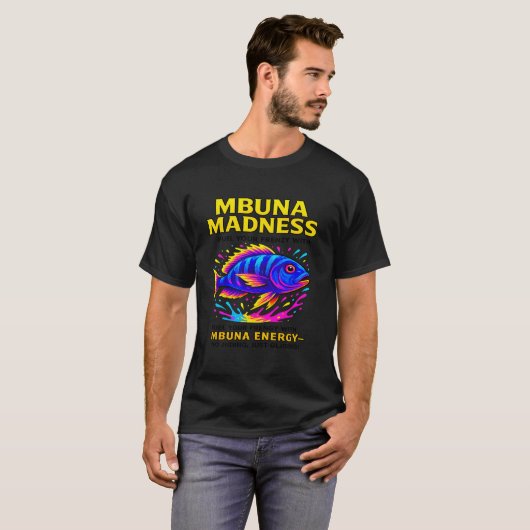 Mbuna Madness - Cihlid Keeper おもしろい Tシャツ (正面フル)