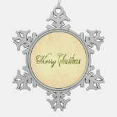 MCあいさつ スノーフレークピューターオーナメント (正面)