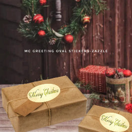 MCあいさつ 楕円形シール