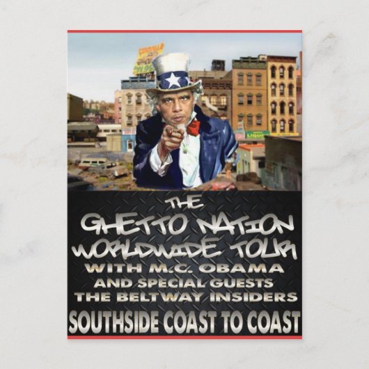 MCオバマのゲットー国家はがき ポストカード (正面)