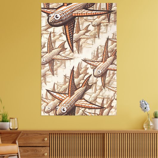 MC Escher art キャンバスプリント (インサイチュ (リビング))