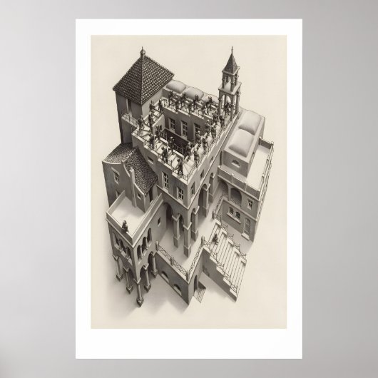 MC Escher Ascending and Descending Art Print ポスター (正面)