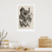 MC Escher Ascending and Descending Art Print ポスター (キッチン)