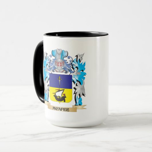 Mcafeeの紋章付き外衣-家紋 マグカップ (正面左)