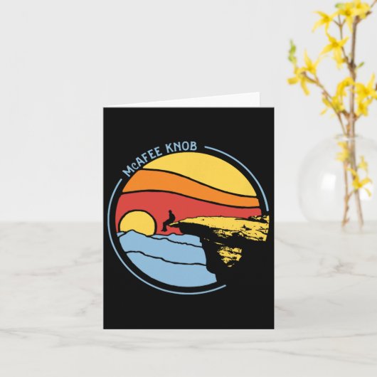 Mcafee's Knob Trail Hiking Giant Star Roanoke Grap カード (黄色い花)