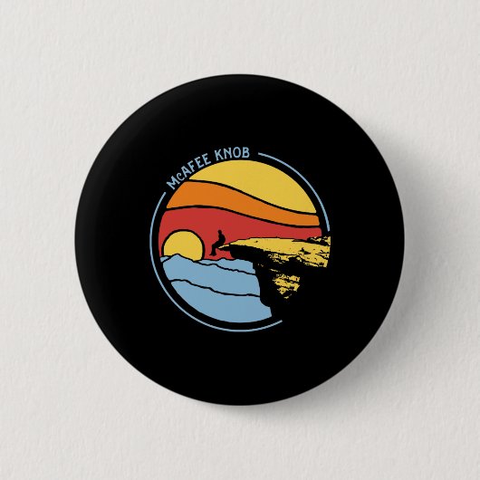 Mcafee's Knob Trail Hiking Giant Star Roanoke Grap 缶バッジ (正面)