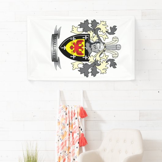 McAllisterの家紋の紋章付き外衣 横断幕 (インサイチュ)