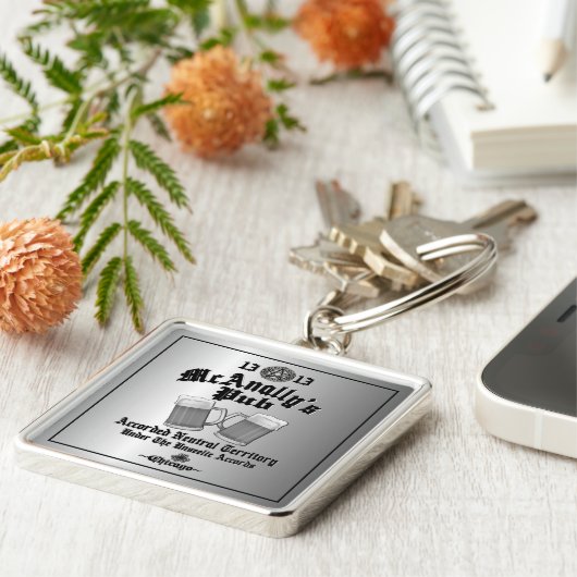 McAnally's Pub Black Logo キーホルダー (側面)