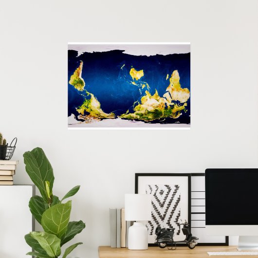 McArthur's New WorldMap ポスター (ホームオフィス)