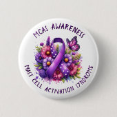 MCASマスト細胞活性化症候群認識度 缶バッジ (正面)