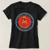 MCBクアンティコバージニア軍隊退役軍人FBI DEAパット Tシャツ (デザイン正面)