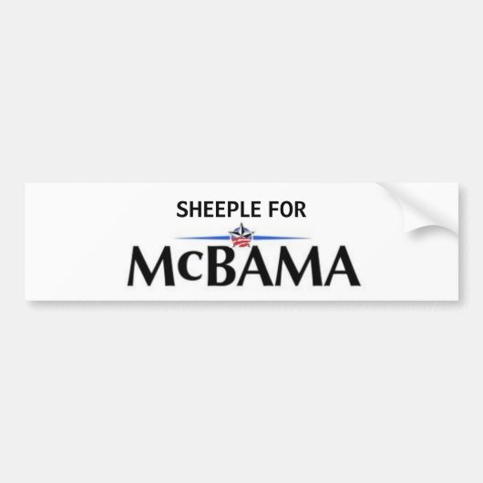 McBamaのためのSheeple バンパーステッカー (正面)