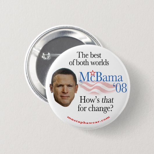 McBama 「08 缶バッジ (正面&裏面)