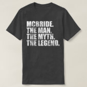 McbrideMcbrideファミリー名Mcbride姓Mcbride Tシャツ (デザイン正面)