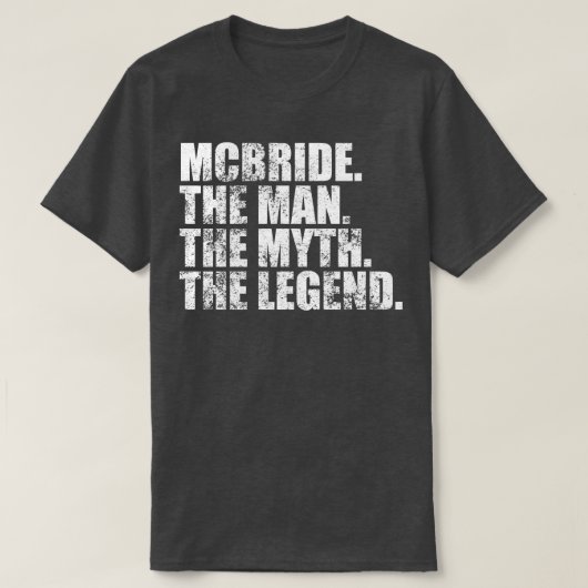 McbrideMcbrideファミリー名Mcbride姓Mcbride Tシャツ (デザイン正面)