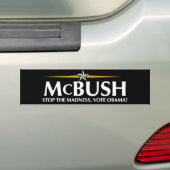 McBushのアンチMcCainのバンパーステッカー バンパーステッカー (車上)