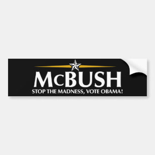 McBushのアンチMcCainのバンパーステッカー バンパーステッカー