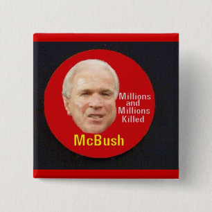 McBushの正方形ボタン 缶バッジ
