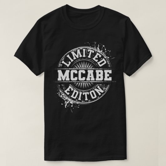 MCCABE Funny Surname Family Tree Birthday Reunion  Tシャツ (デザイン正面)