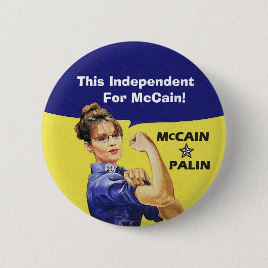 McCainのためのこの独立者! 缶バッジ (正面)