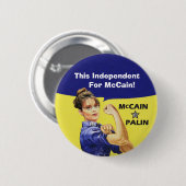 McCainのためのこの独立者! 缶バッジ (正面&裏面)