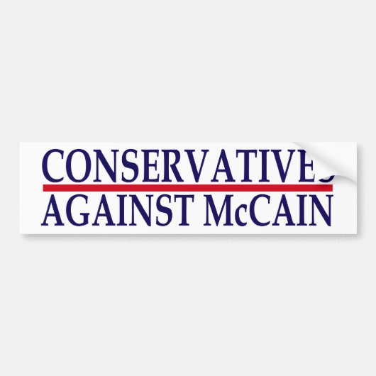 McCainのバンパーステッカーに対する保守主義者 バンパーステッカー (正面)