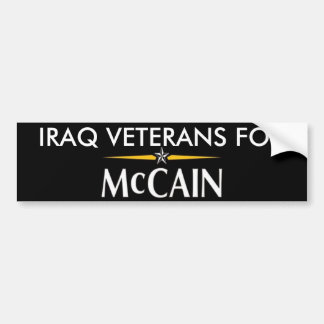 McCainのバンパーステッカーのためのイラクの退役軍人 バンパーステッカー