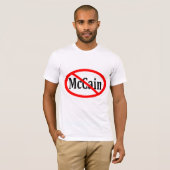 McCainのワイシャツを通した赤いスラッシュ Tシャツ (正面フル)