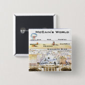 McCainの世界の正方形ボタン 缶バッジ (正面&裏面)