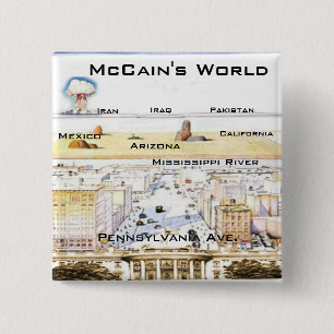 McCainの世界の正方形ボタン 缶バッジ