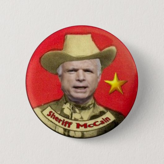 McCainの保安官ボタン 缶バッジ (正面)