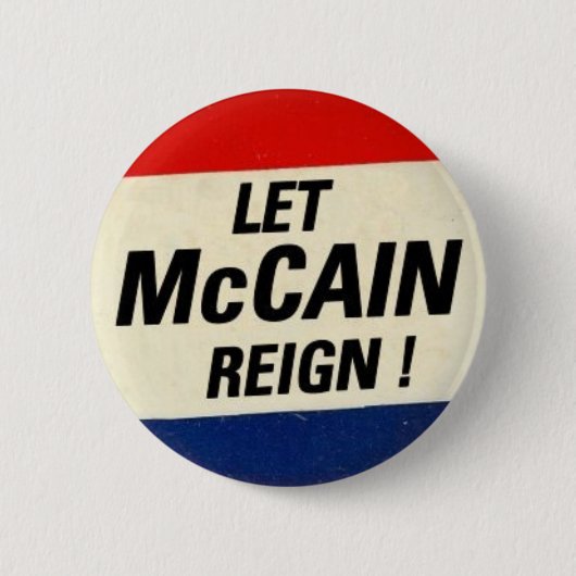 McCainの統治を許可して下さい 缶バッジ (正面)