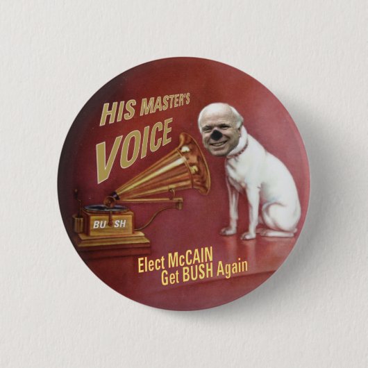 McCainの飼い犬ボタン 缶バッジ (正面)