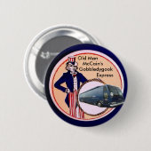 McCainのGobbledygook、明白なボタン 缶バッジ (正面&裏面)