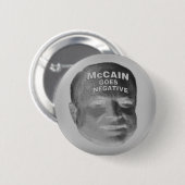 McCainは否定的にボタン行きます 缶バッジ (正面&裏面)