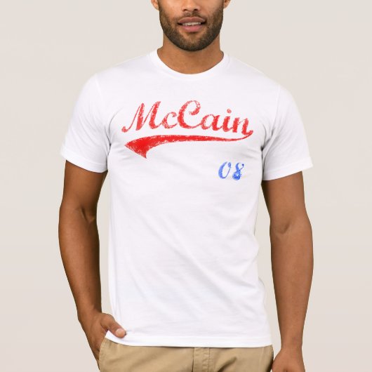McCainジャージーはTシャツのスタイルを作りました Tシャツ (正面)