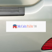 McCain及びPalin 「08 バンパーステッカー (車上)