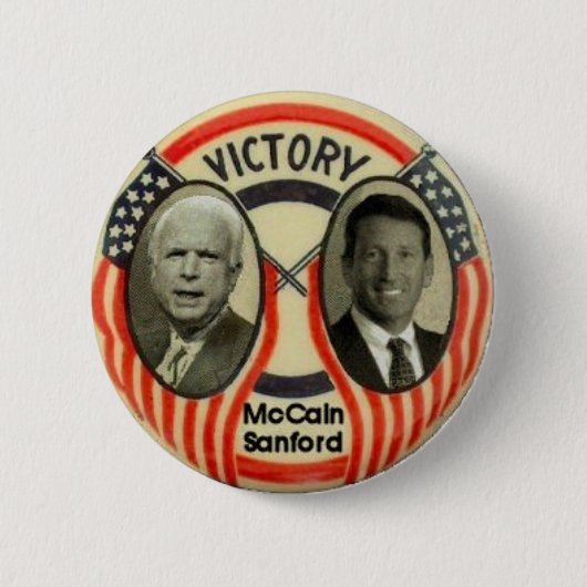 McCain及びSanford 缶バッジ (正面)