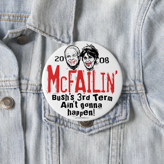 McCain反Palin McFailinボタン 缶バッジ (インサイチュ)