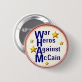 McCain戦争の英雄ボタン 缶バッジ (正面&裏面)
