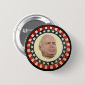 McCain: 星は及び縞で飾ります 缶バッジ (正面&裏面)