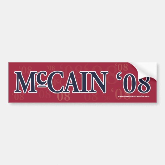 McCain 08のバンパーステッカー バンパーステッカー (正面)