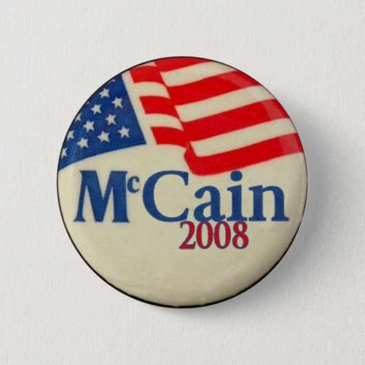 McCain 2008の旗ボタン 缶バッジ (正面)