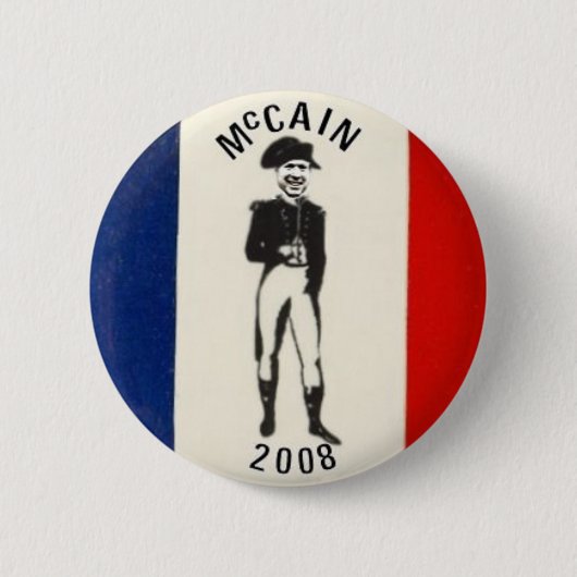 McCain 2008年のナポレオンボタン 缶バッジ (正面)