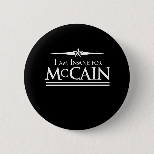 MCCAIN 2008: MCCAINの非常識 缶バッジ (正面)