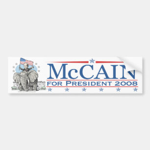 McCain GOP象2008年を選んで下さい バンパーステッカー