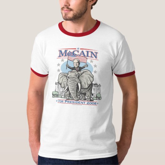 McCain GOP象2008年を選んで下さい Tシャツ (正面)