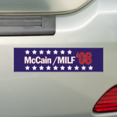 McCain MILF 08 バンパーステッカー (車上)