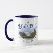 McCain Palinのホワイトハウス2008年 マグカップ (左)