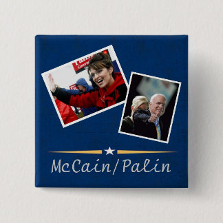 McCain/Palinの青ボタン 缶バッジ